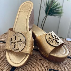 Gold Wedge Sandals